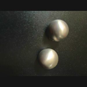 Brushed silver plated earrings.